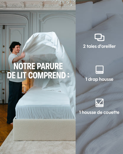 Parure de lit gaze de coton - Pink