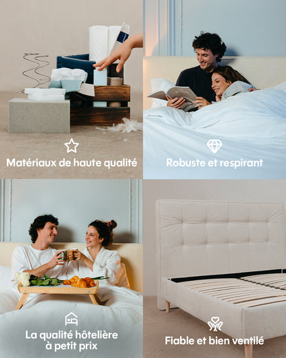 Box spring bed - 3 colors to choose from