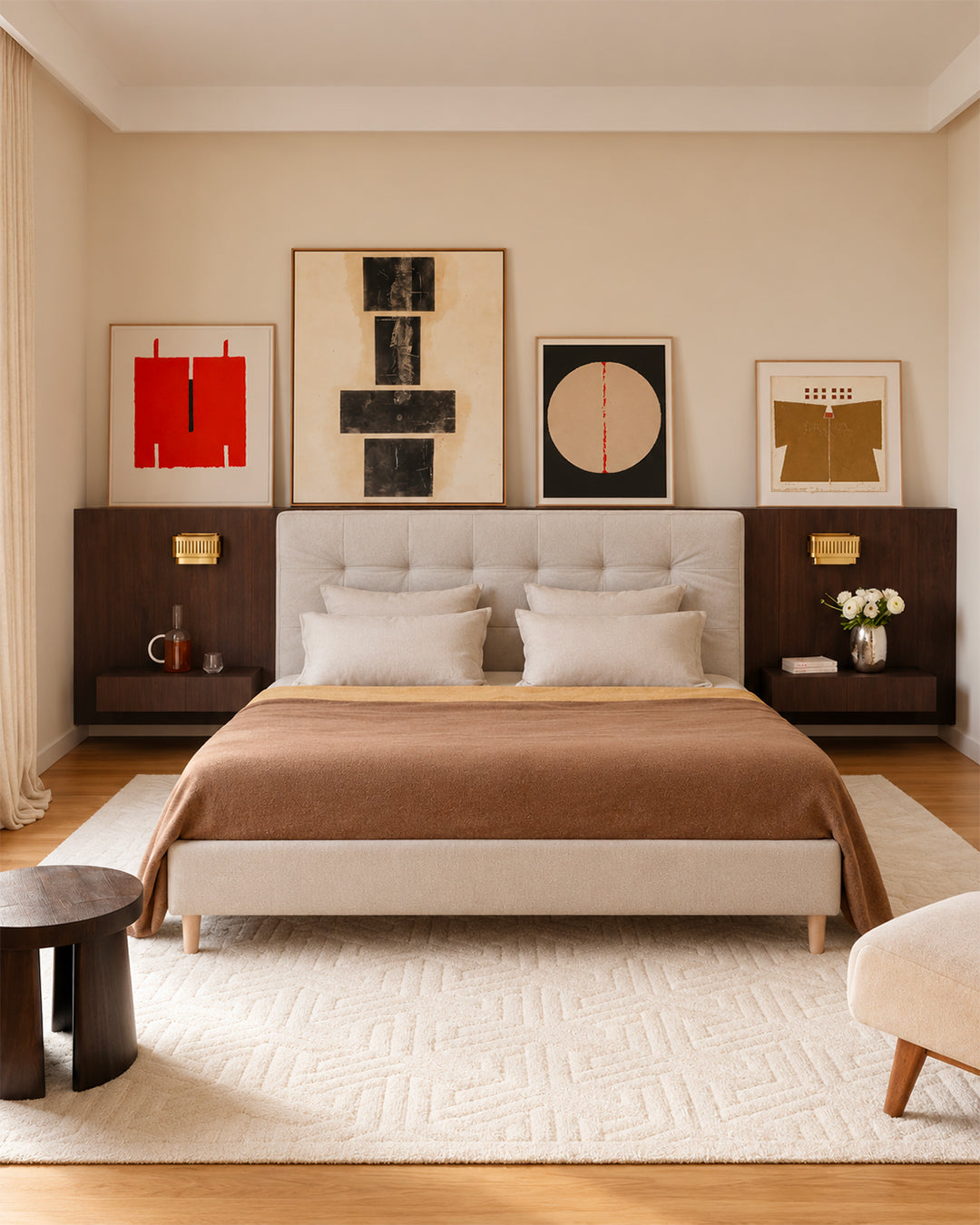 Box spring bed - 3 colors to choose from