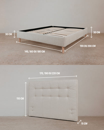 Box spring bed - 3 colors to choose from