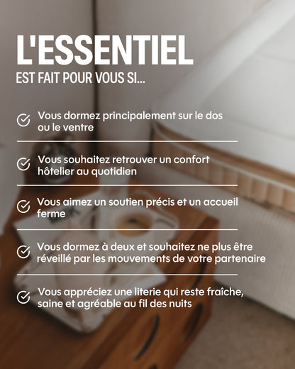Matelas Hybride - L'Essentiel by Drimz