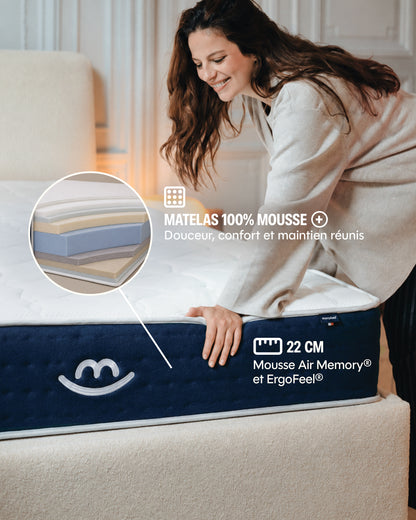 Matelas Mila+ - 100% mousse - 20cm