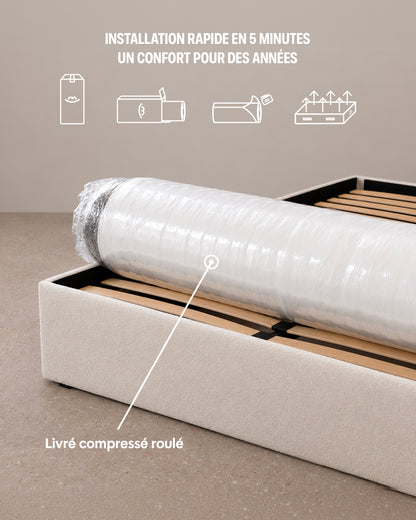 Matelas hybride luxe Victoria - mémoire de forme - 30cm