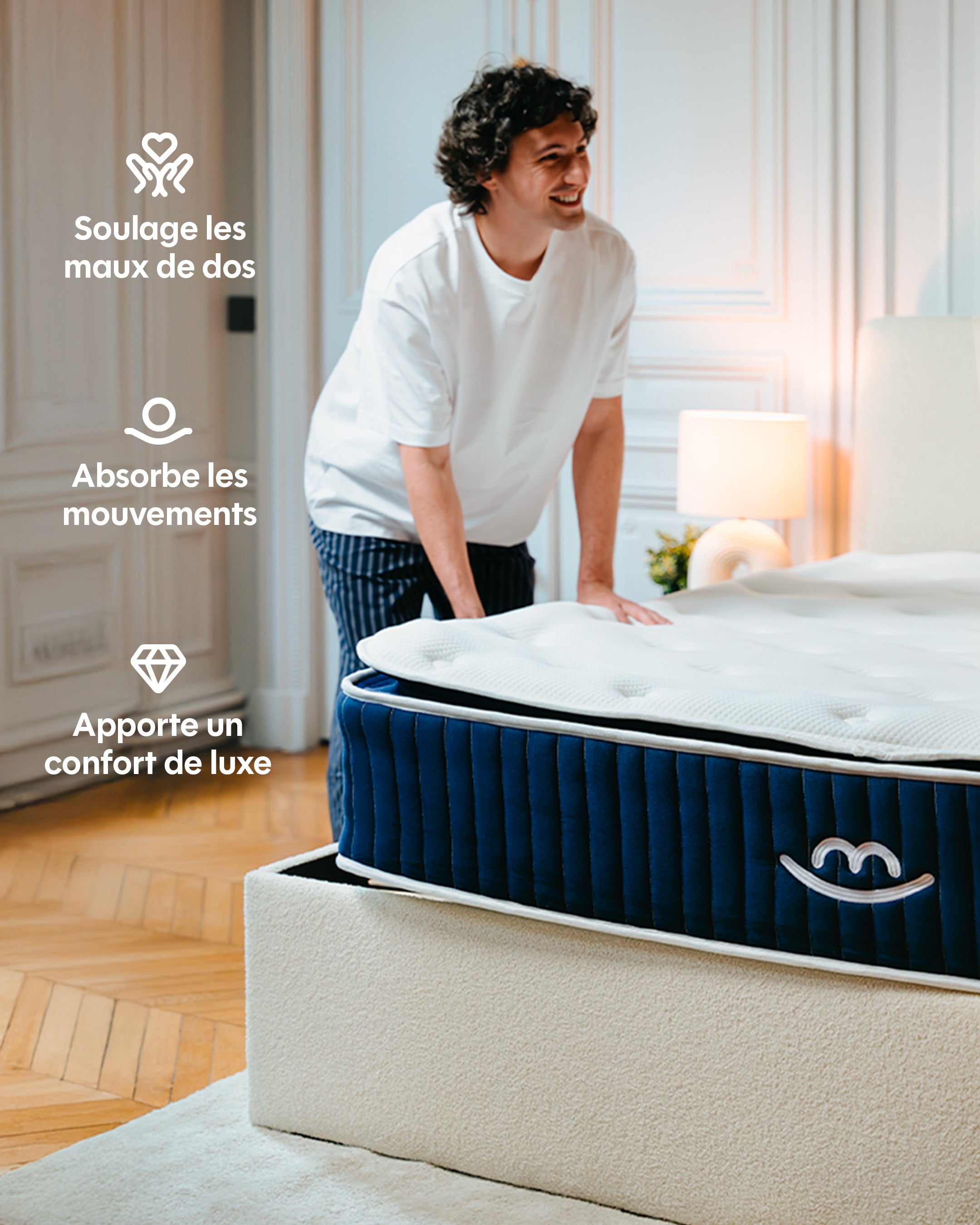 Matelas hybride luxe Victoria - mémoire de forme - 30cm