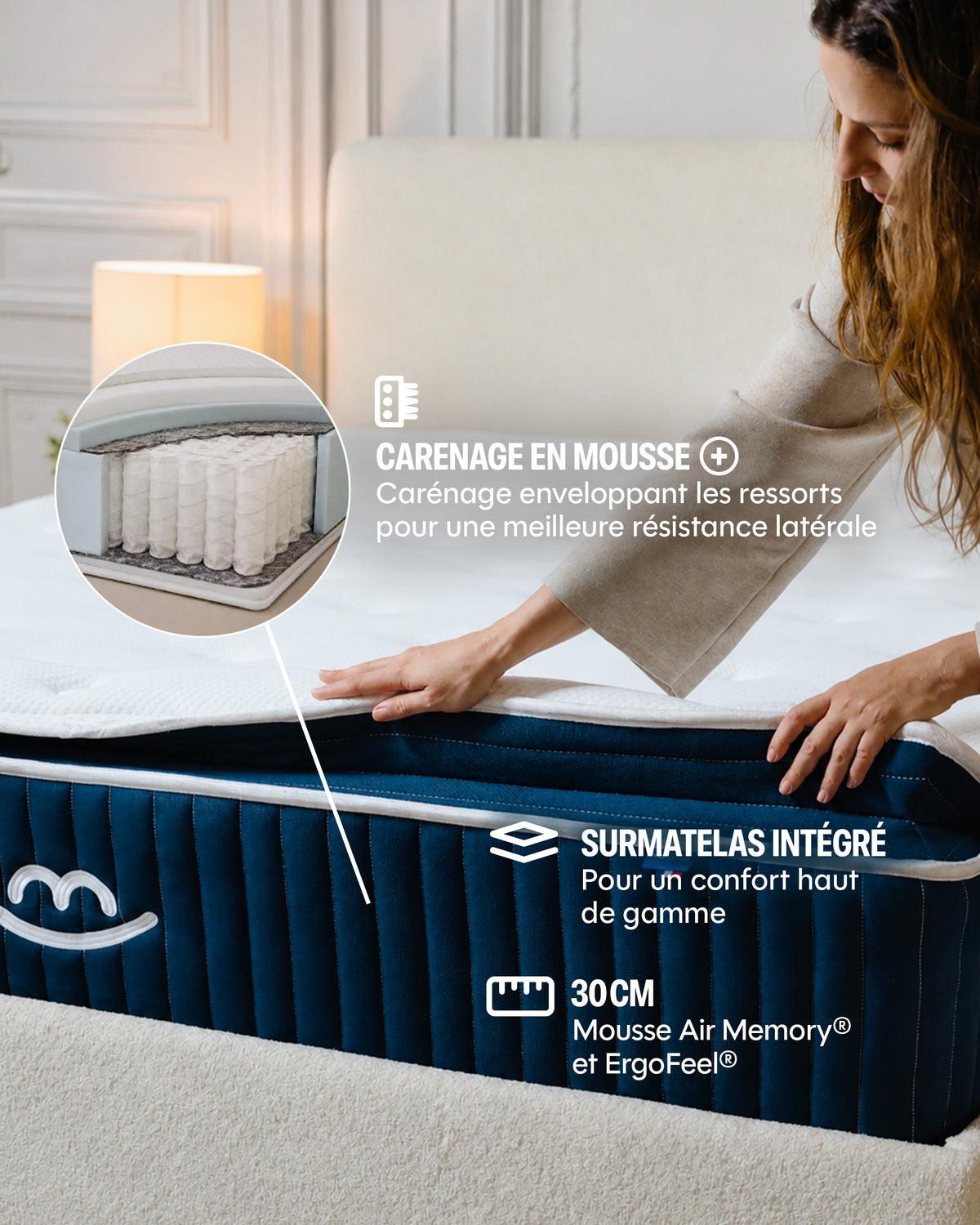 Victoria Luxury Hybrid Mattress - Memory Foam - 30cm