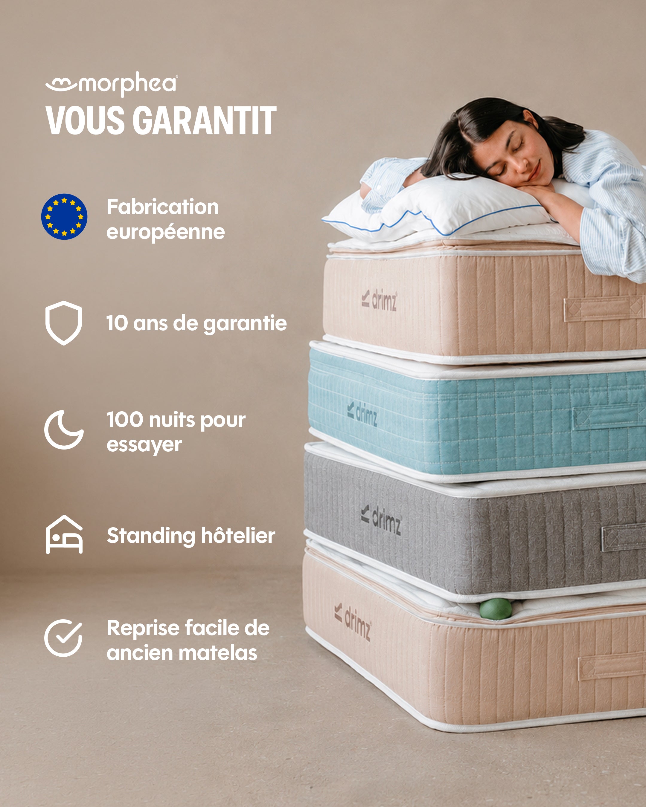 Matelas Hybride - L'Essentiel by Drimz