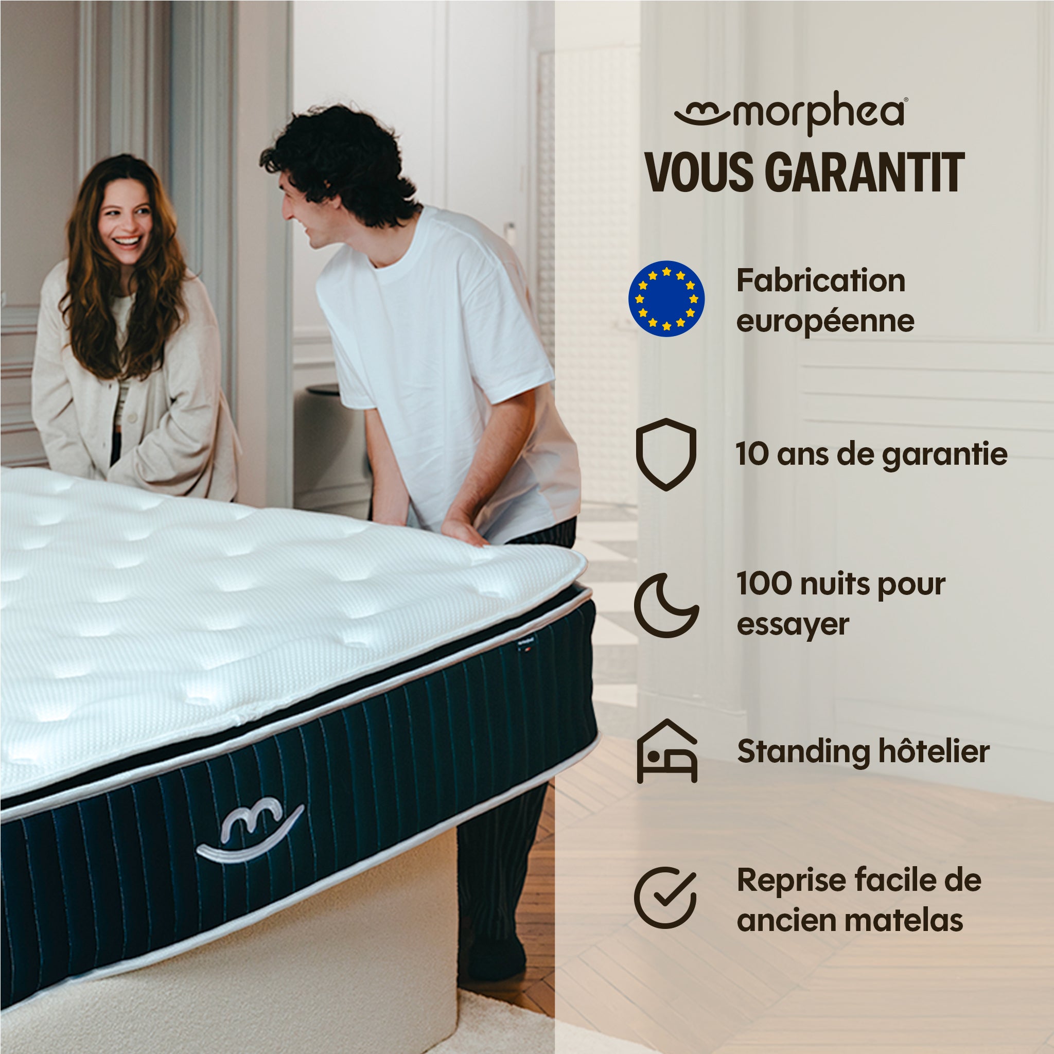 Pack Matelas Hybride Premium - L'Experience + 2 oreillers