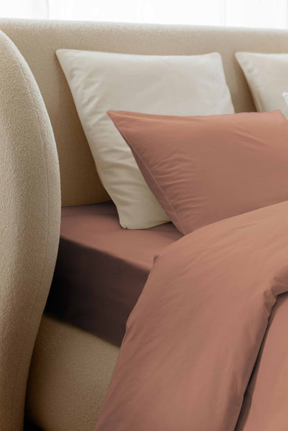 Cotton percale fitted sheet - 6 colors to choose from