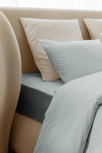 Cotton percale fitted sheet - 6 colors to choose from