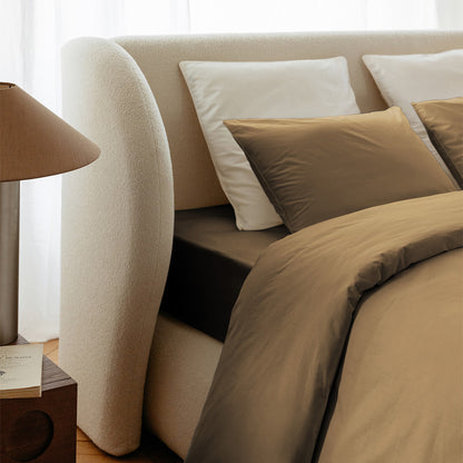 Housse de couette satin de coton - 4 coloris au choix