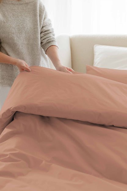 Housse de couette percale lavée - 8 coloris au choix