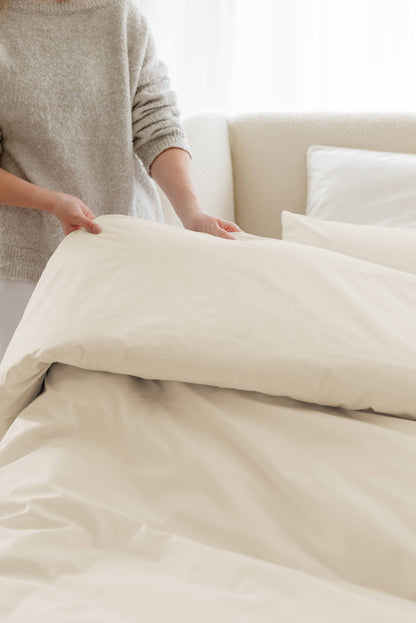 Housse de couette percale lavée - 8 coloris au choix