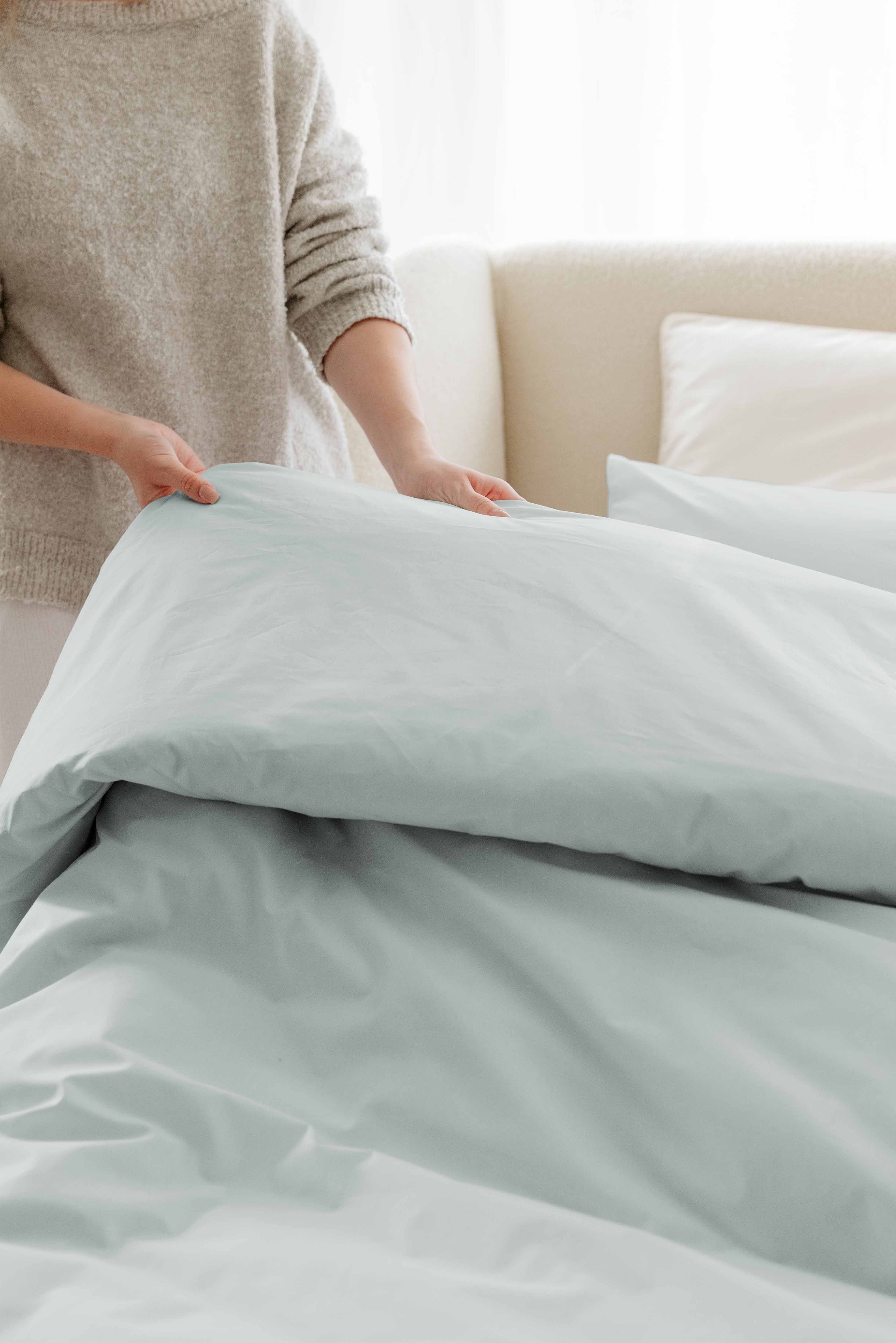 Housse de couette percale lavée - 8 coloris au choix