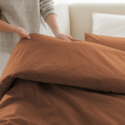 Housse de couette satin de coton - 4 coloris au choix