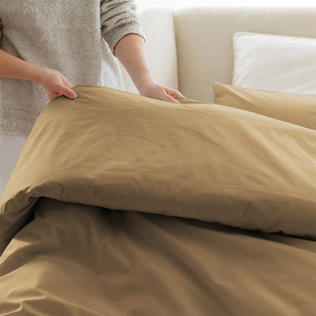 Housse de couette satin de coton - 4 coloris au choix