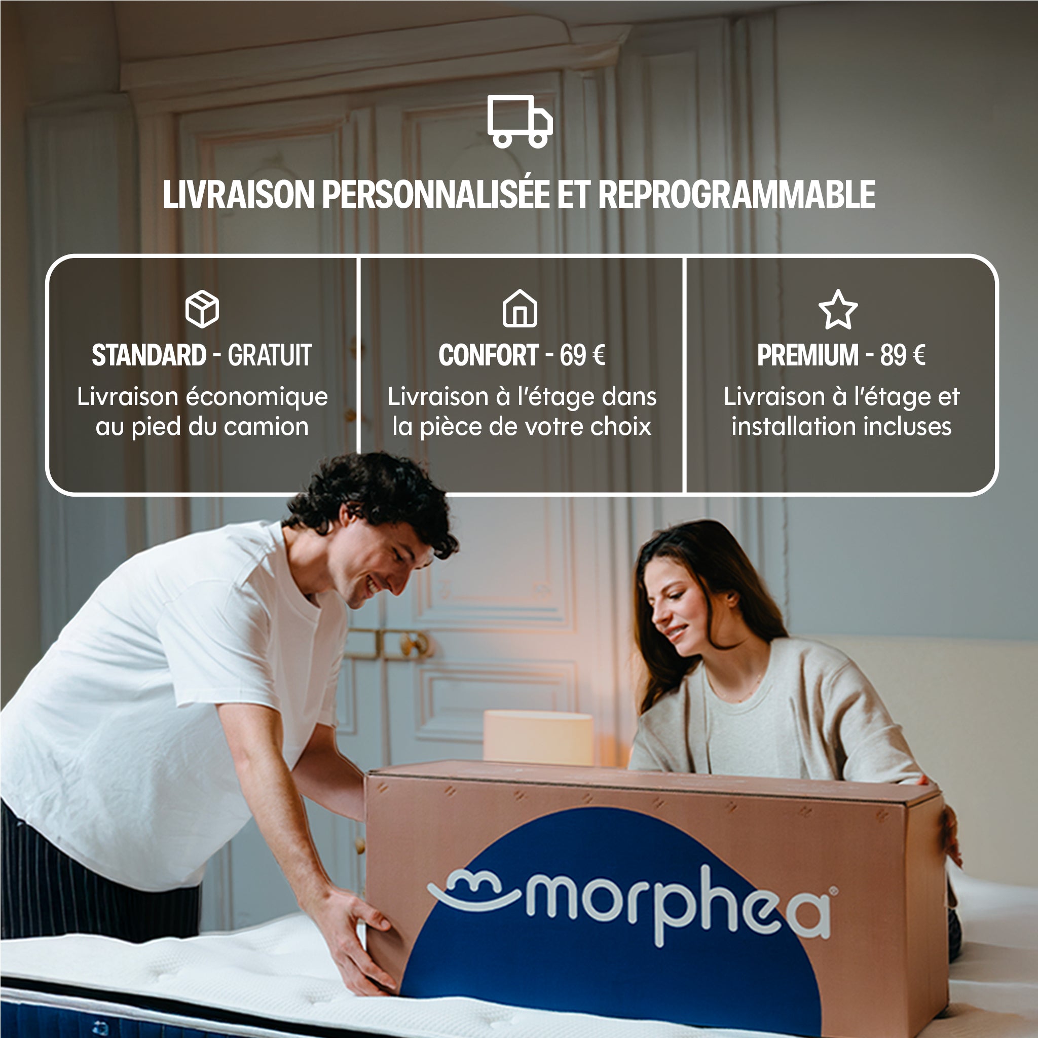 Pack Matelas Hybride Premium - L'Experience + 2 oreillers