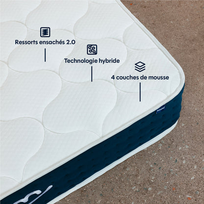 Mila hybrid mattress - foam and springs - 22cm