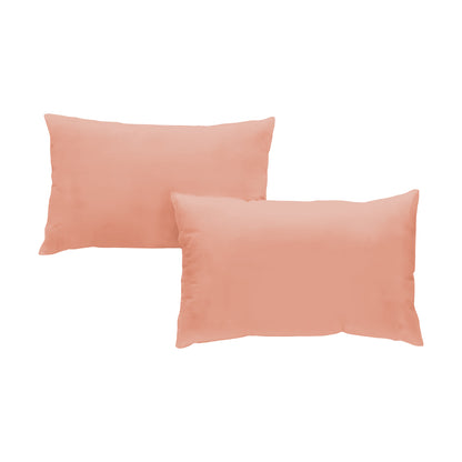 Taie d'oreiller percale lavée x2 - 7 coloris au choix