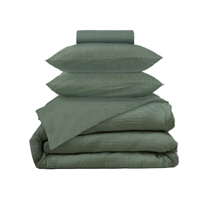 Parure de lit gaze de coton - Watercress