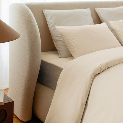 Drap housse percale lavée - 8 coloris au choix