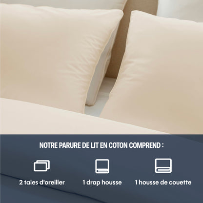 Washed percale bedding set - Baby's breath