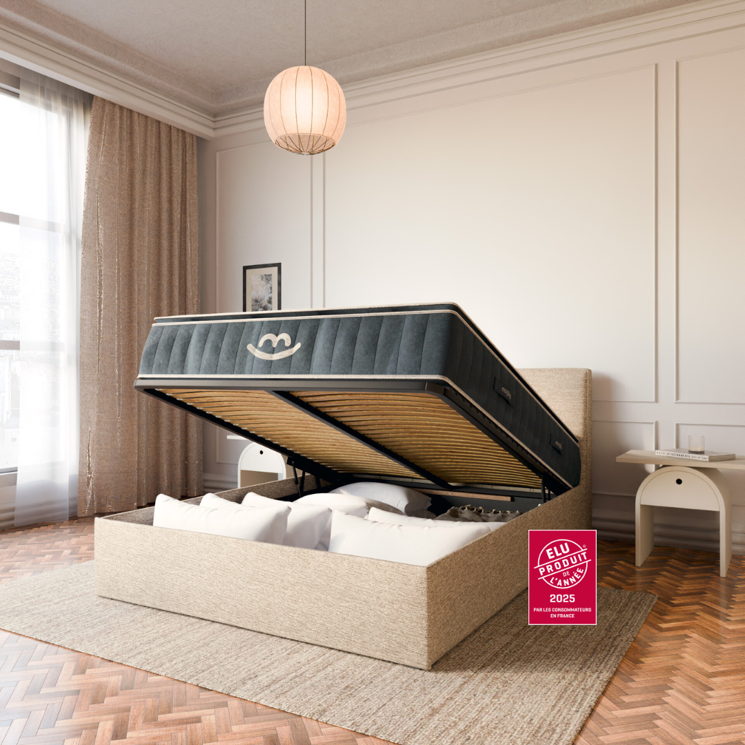 Ensemble lit coffre et matelas à mémoire de forme Victoria - 30cm