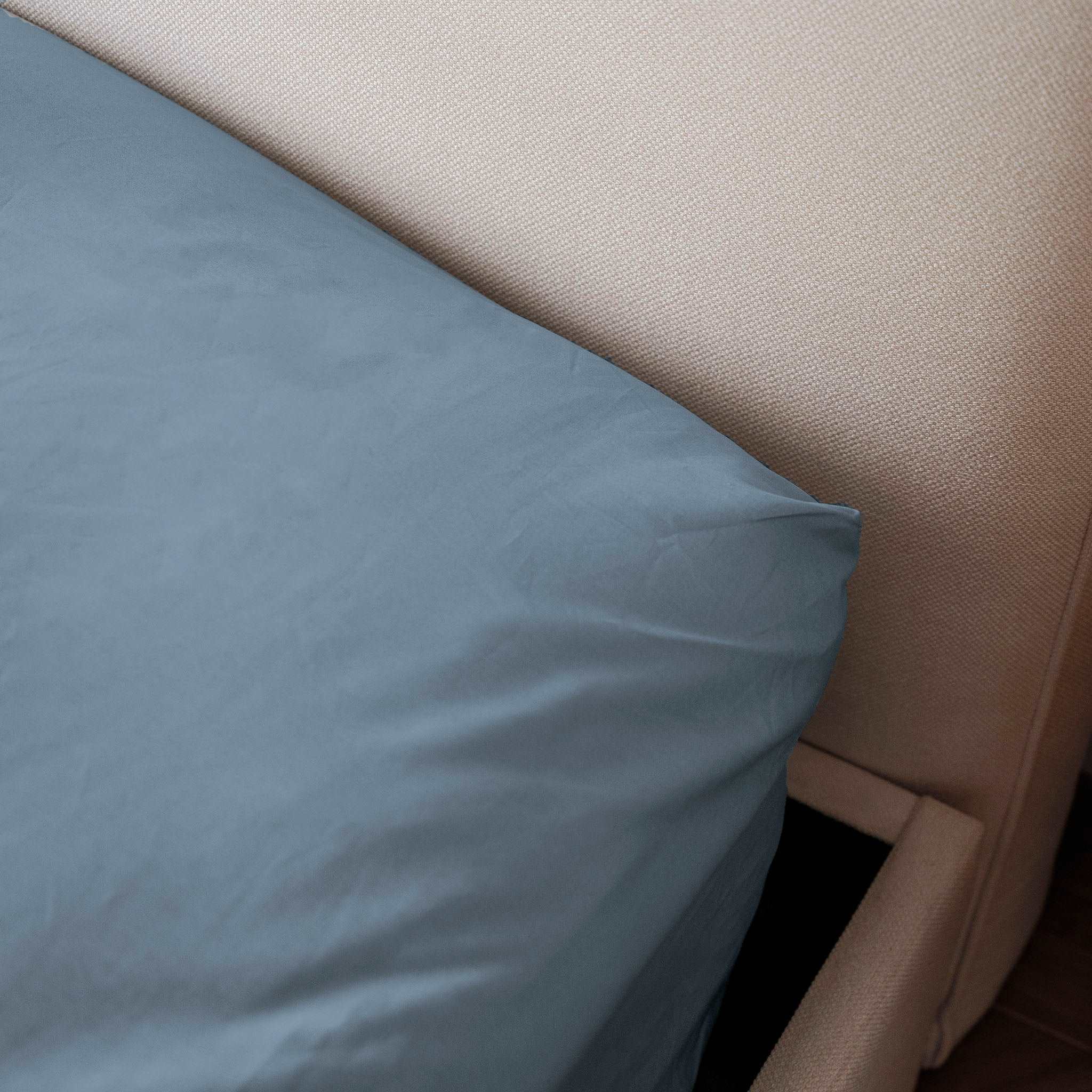 draps housse bleu