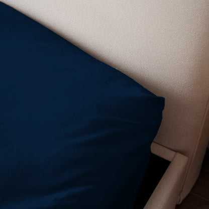 Draps housse bleu