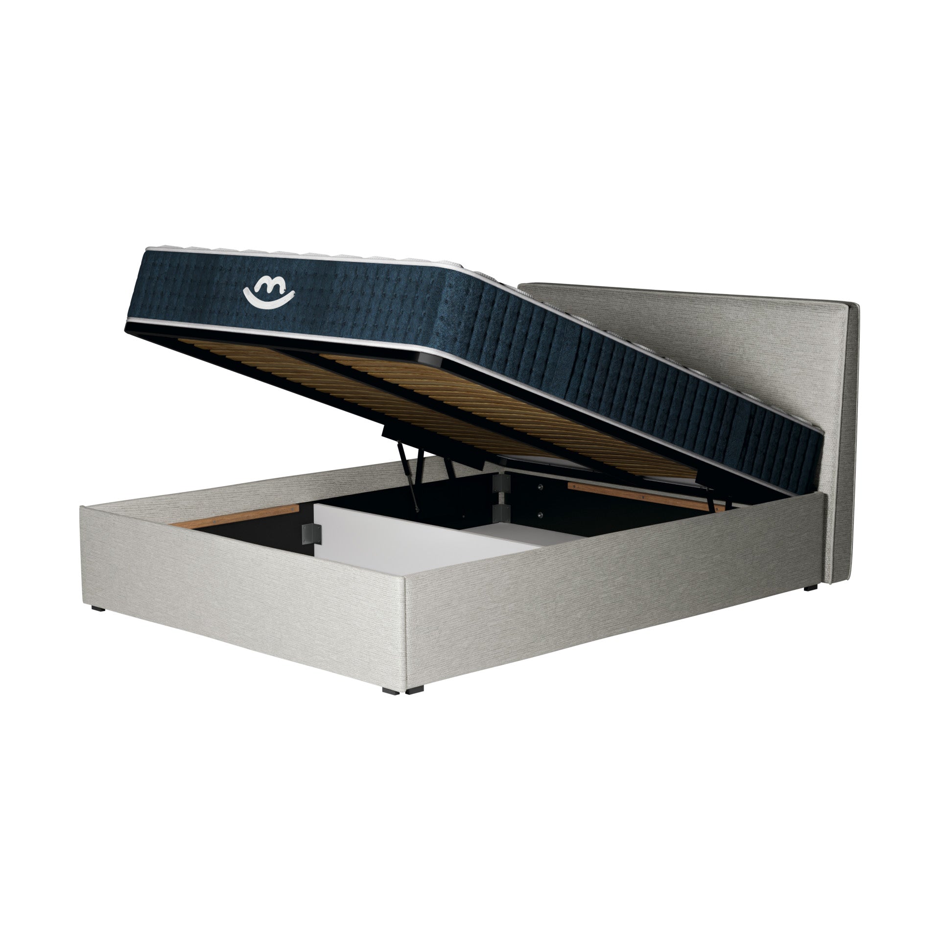 Jade storage bed and memory foam mattress set - 26cm