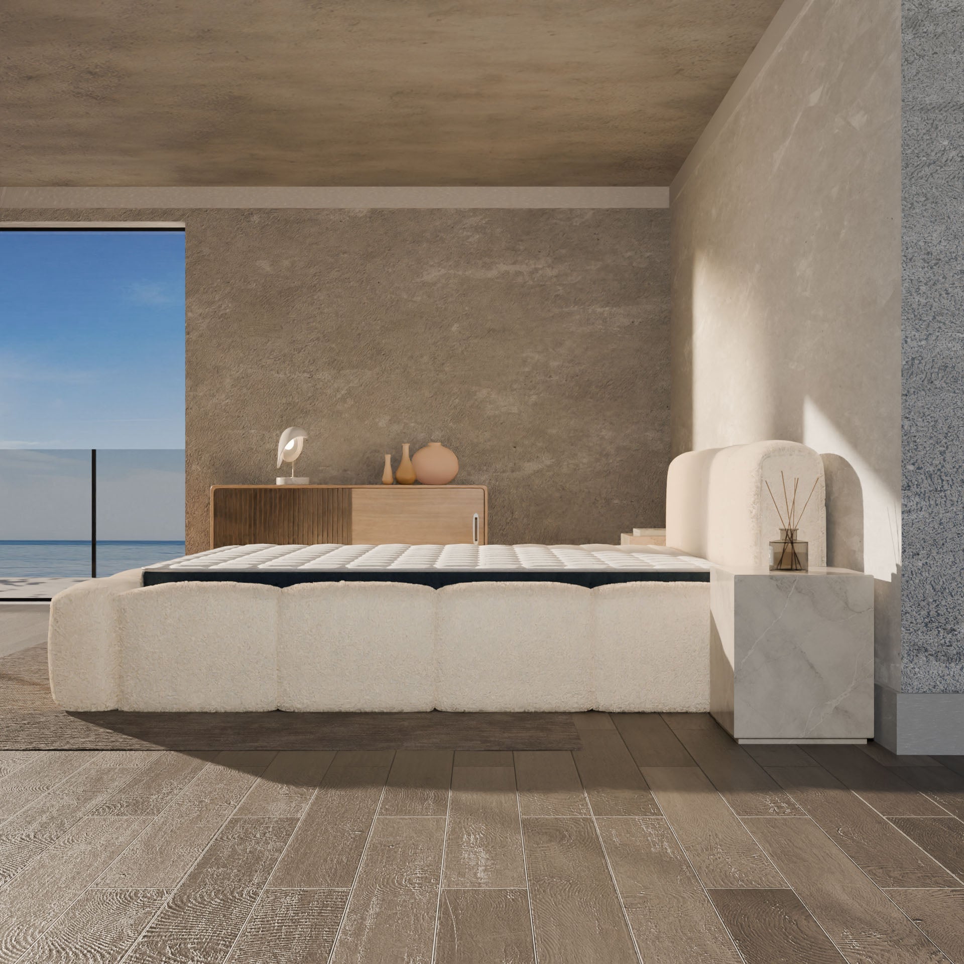 Ensemble lit coffre Equinox et matelas à mémoire de forme Jade - 26cm