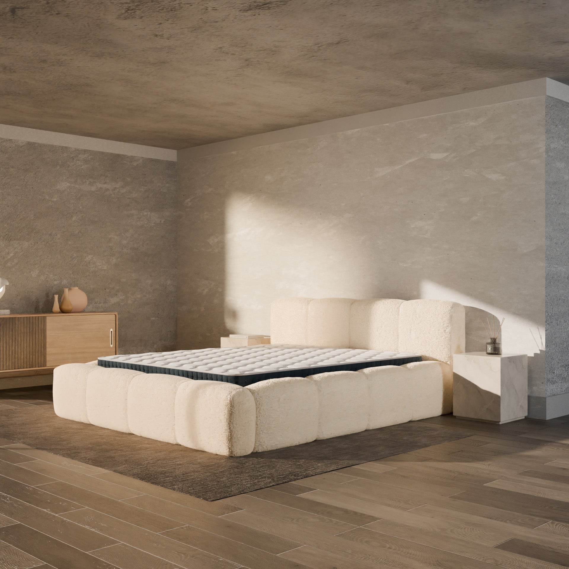 Ensemble lit coffre Equinox et matelas à mémoire de forme Jade - 26cm