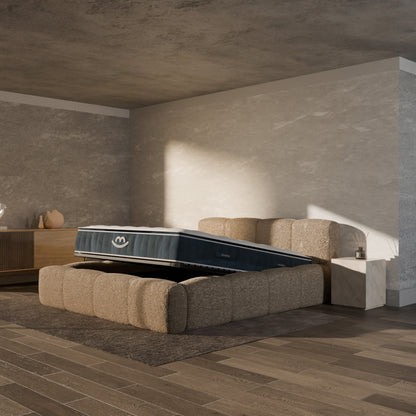 Ensemble lit coffre Equinox et matelas à mémoire de forme Victoria - 30cm