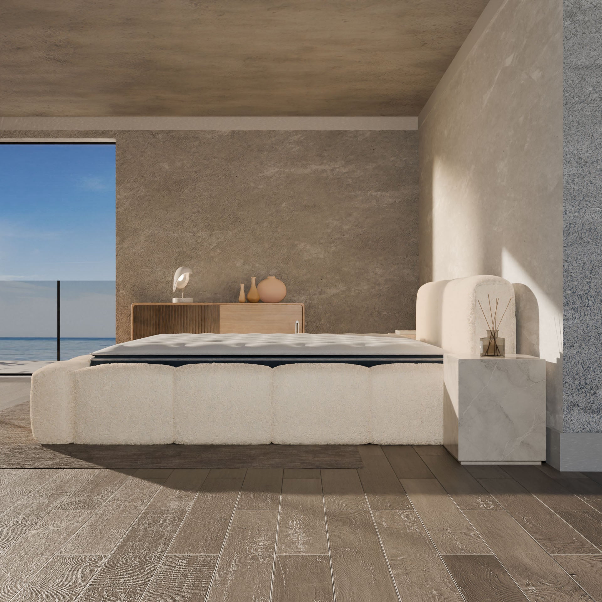 Ensemble lit coffre Equinox et matelas à mémoire de forme Victoria - 30cm