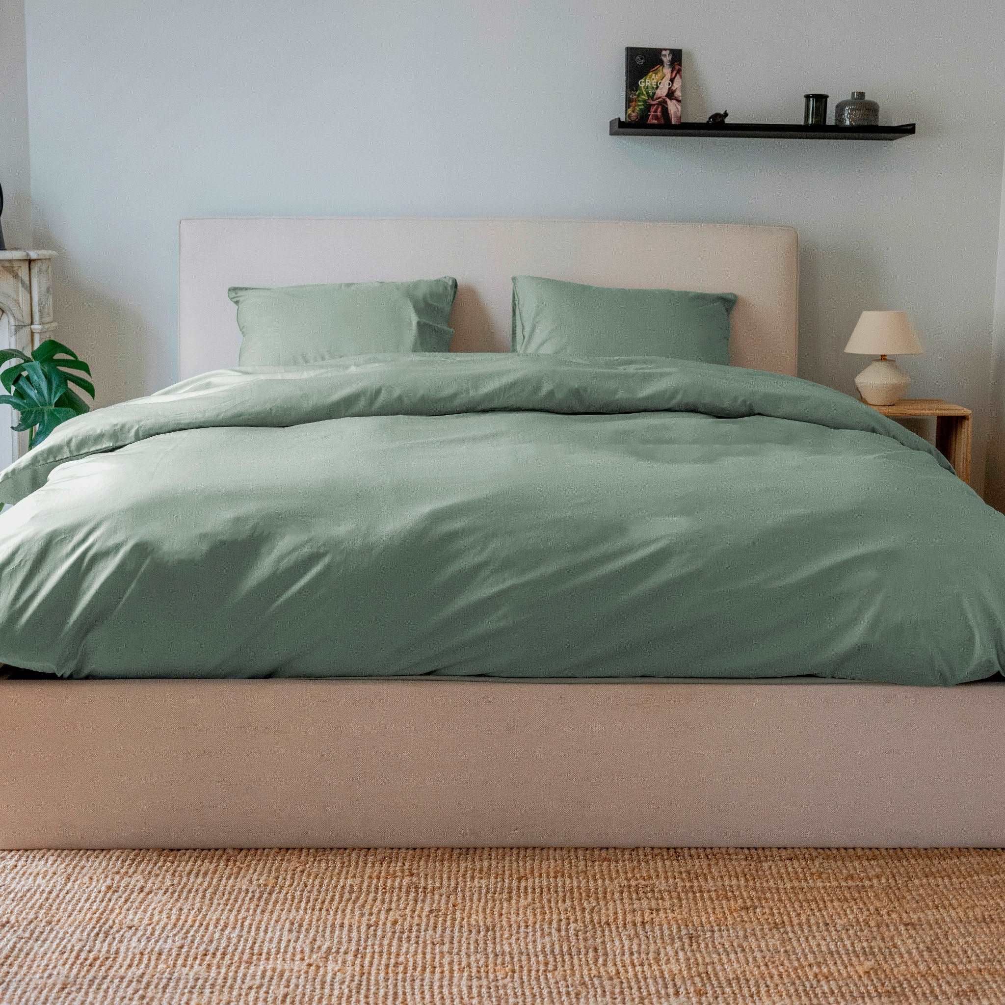 Parure de lit percale de coton - Vert