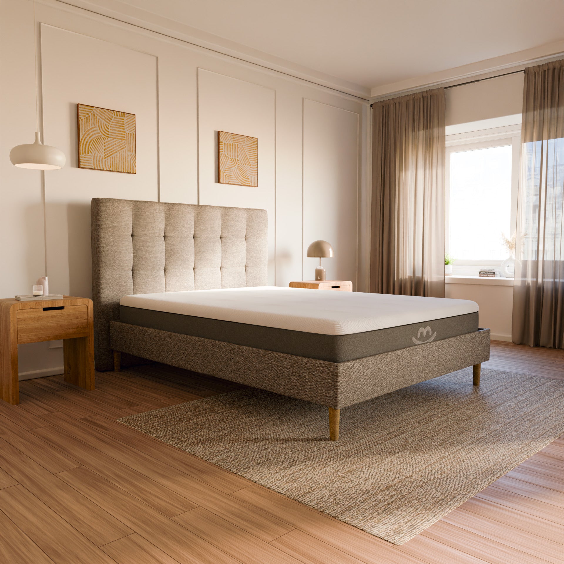 Ensemble lit et matelas latex et mousse Gaia - 25cm