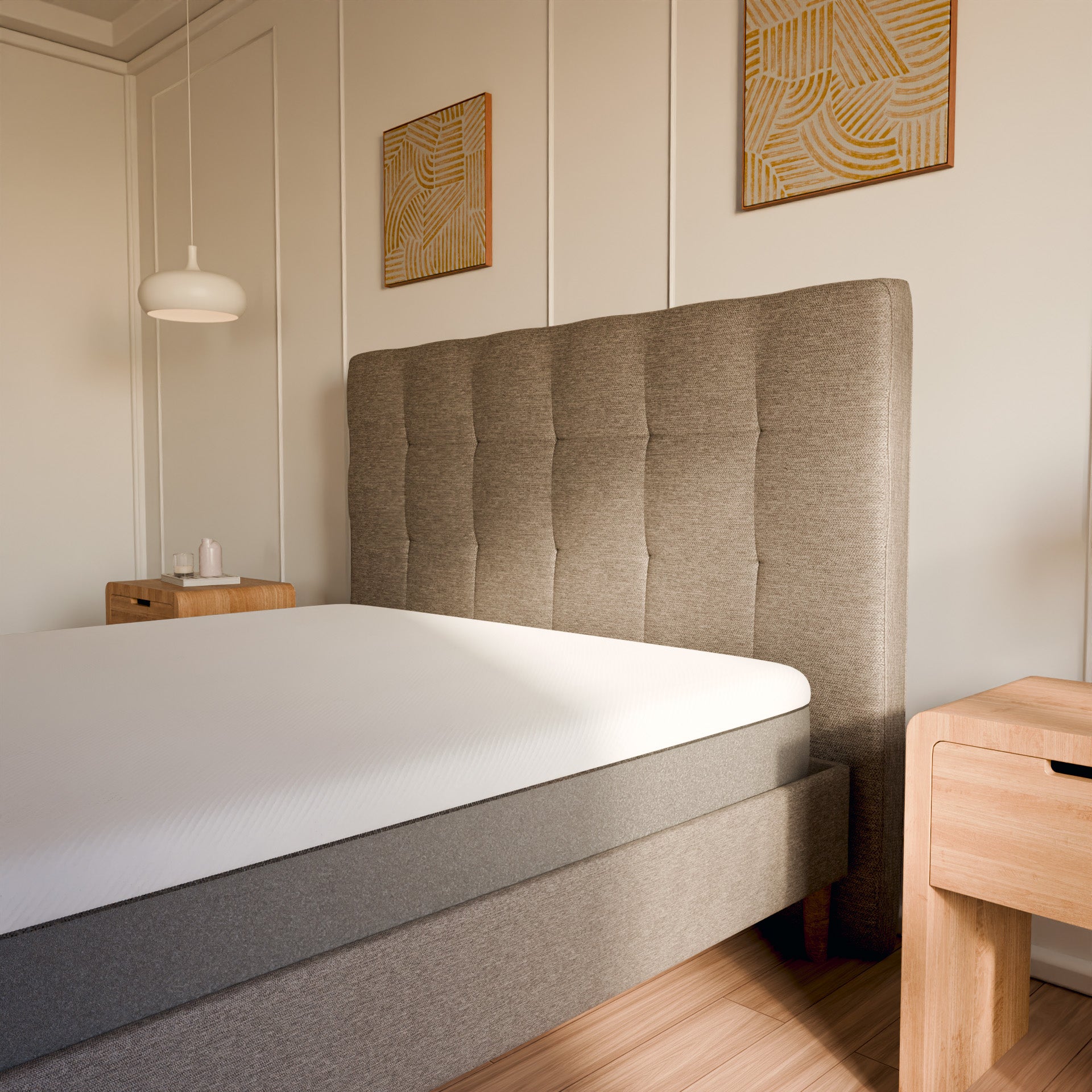 Ensemble lit et matelas latex et mousse Gaia - 25cm